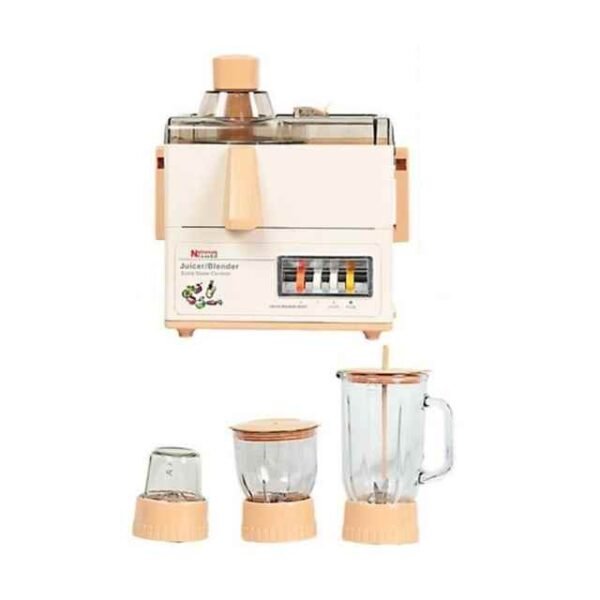 National Gold JB4OS Juicer Blender 4 In 1 500W 1.25L Glass Jar Glass Mincer And Mill